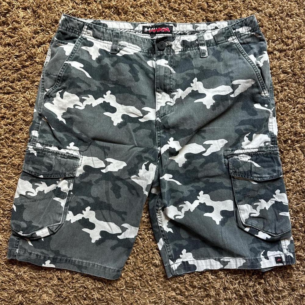 Y2k Tony Hawk Cargo Camo Shorts